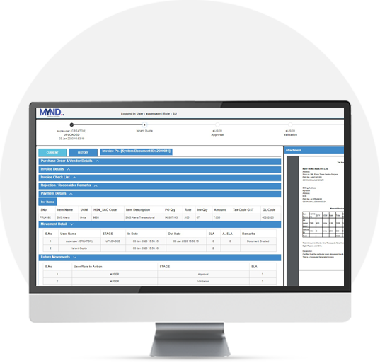 Invoice approval & Tracking Software